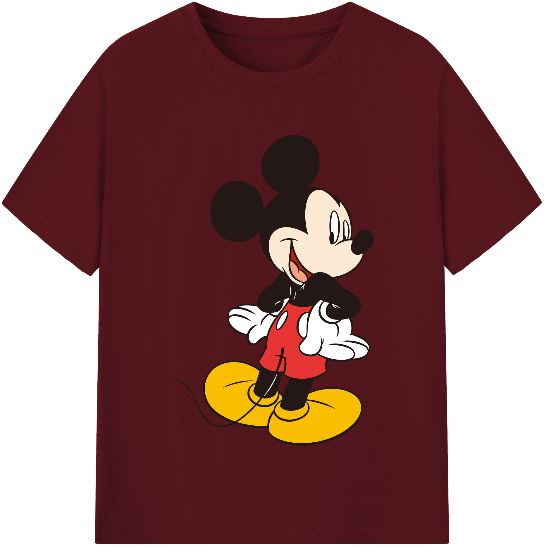 （画像用） ミッキーマウス Mickey Mouse 綿100％半袖Tシャツ（フロントプリント）